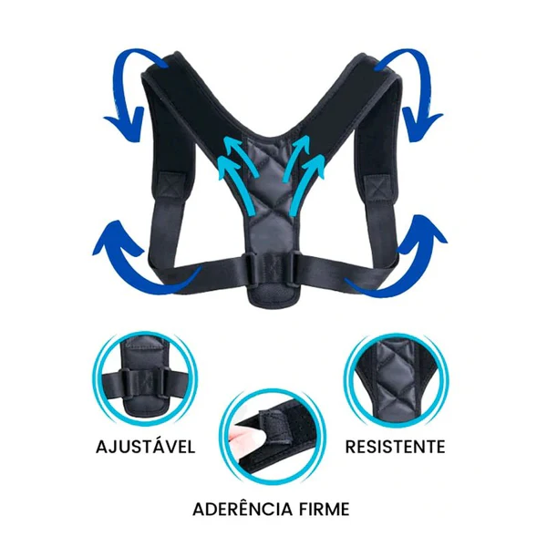 Corretor Postural UltraFit Ajustável - [ALINHA NA HORA]